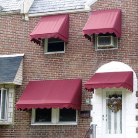 Traditional Style Fabric Window Awnings